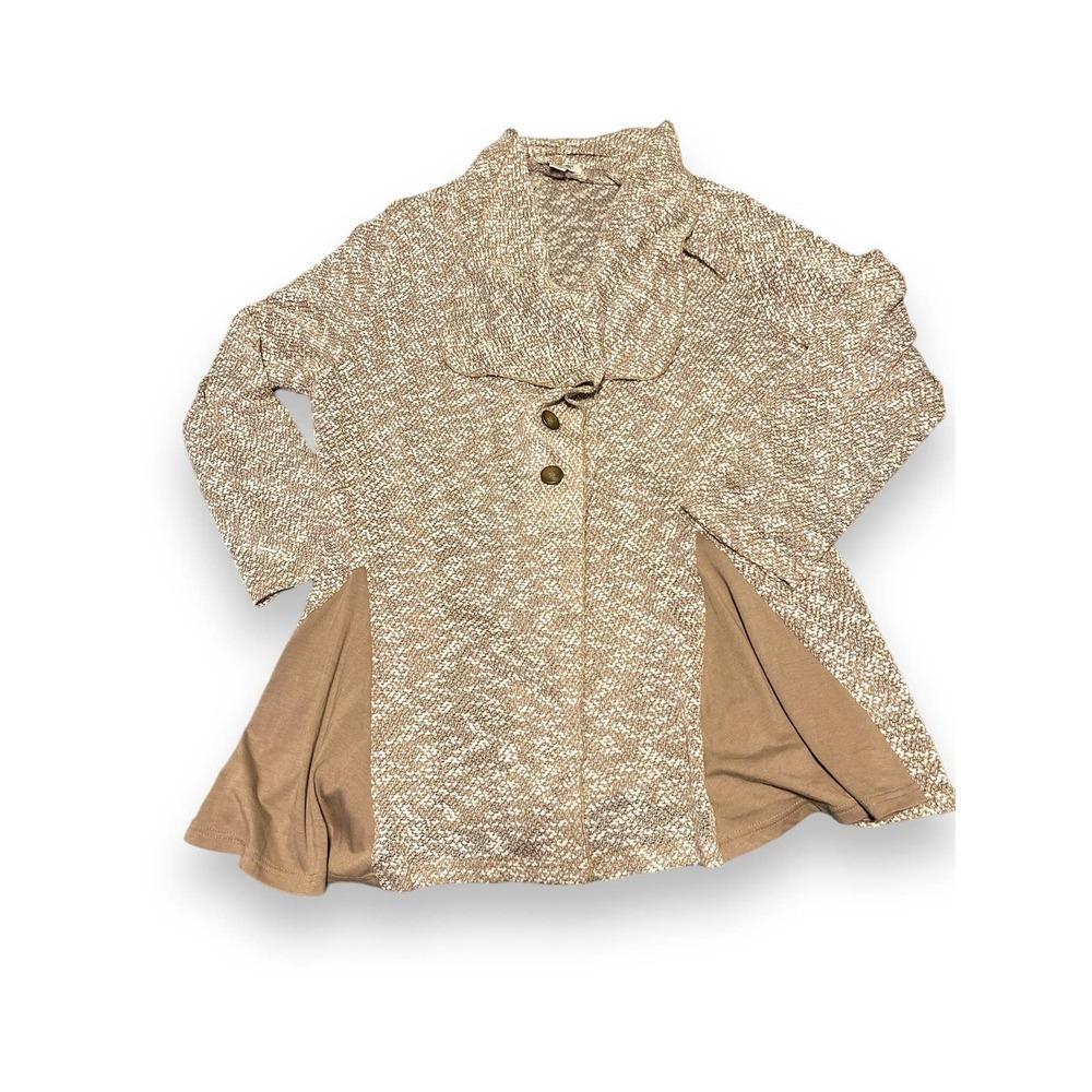 Simple Noelle Button Closure Stretch Cardigan Women’s Brown XXL (16-18)